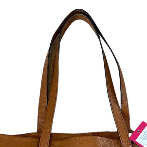 VINCE CAMUTO PLUMS LEATHER TOTE IN COGNAC - Picture 11 of 11